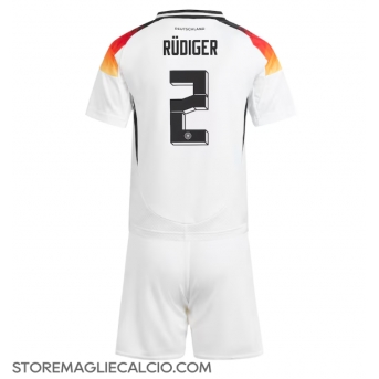 Germania Antonio Rudiger #2 Maglia Gara Casa Repliche Europei 2024 Bambino